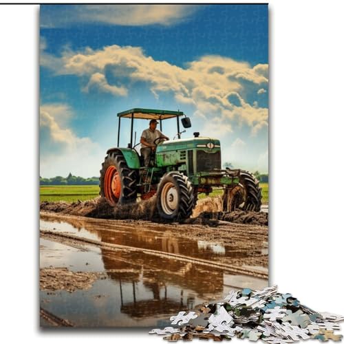 Puzzle 1000 Teile für Erwachsene Traktor-Anbaugeräte-Puzzle, Familie und Freunde, geeignet für Kinder ab 14 Jahren (Größe: 50x75cm) von LGSHENG