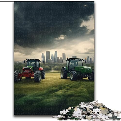 Puzzle 1000 Teile für Erwachsene Traktorgeräte Puzzle Pädagogisches Denkspiel, Künstlerische Heim- und Bürodekoration, Alter 14+ (Größe: 50x75cm) von LGSHENG