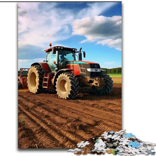Puzzle 1000 Teile für Erwachsene Traktorgeräte Puzzle Spiel für Erwachsene Geschenk Familieninteraktives Spiel Gehirnherausforderung Geschenk (Größe: 26x38cm) von LGSHENG