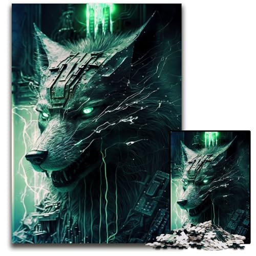 Puzzle 1000 Teile für Erwachsene Wolf Cyber Holzpuzzle Denkspiel, Interaktives Familienspiel, Geeignet für Kinder ab 14 Jahren 50x75CM/19.68x29.52inch Puzzle 1000 Teile für Erwachsene Wolf Cyber Holzpuzzle Denkspiel, Interaktives Familienspiel, Geeignet für Kinder ab 14 Jahren 50x75CM/19.68x29.52inch von LGSHENG