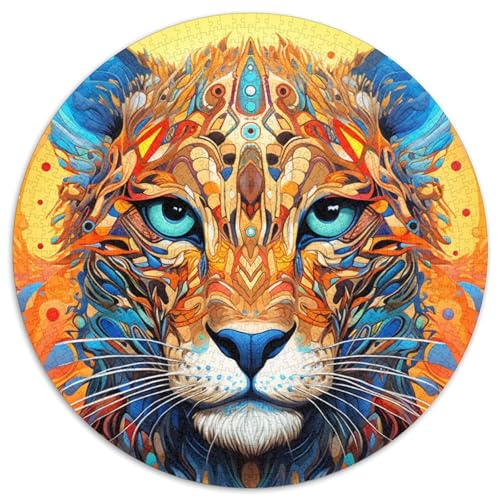 Puzzle für 1000 Teile, Afrikanischer Leopard, 1000-teiliges Puzzle für Erwachsene, unmögliche pädagogische Heimdekoration, Spiele und Geschenke (67,5 x 67,5 cm) von LGSHENG
