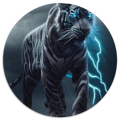 Puzzle für 1000 Teile, Blue Lightning Tigers, 1000-teiliges Puzzle für Erwachsene, unmögliche pädagogische Heimdekoration, Spiele und Geschenke (67,5 x 67,5 cm) von LGSHENG