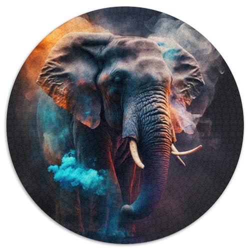 Puzzle für 1000 Teile, Elefantennebel, 1000-teiliges Puzzle für Erwachsene, unmögliche pädagogische Heimdekoration, Spiele und Geschenke (67,5 x 67,5 cm) von LGSHENG