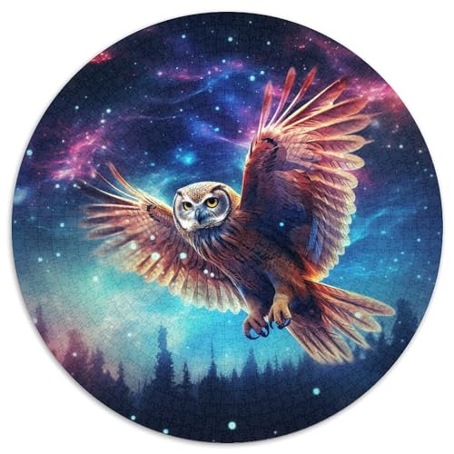Puzzle für 1000 Teile, Galaxie-Eule, 1000-teiliges Puzzle für Erwachsene, unmögliche pädagogische Heimdekoration, Spiele und Geschenke (67,5 x 67,5 cm) von LGSHENG