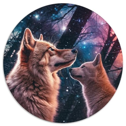 Puzzle für 1000 Teile, Galaxy Wolf, 1000-teiliges Puzzle für Erwachsene, unmögliche pädagogische Heimdekoration, Spiele und Geschenke (67,5 x 67,5 cm) von LGSHENG