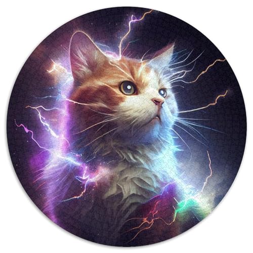 Puzzle für 1000 Teile, Lightning Cosmic Cat, 1000-teiliges Puzzle für Erwachsene, unmögliche pädagogische Heimdekoration, Spiele und Geschenke (67,5 x 67,5 cm) von LGSHENG