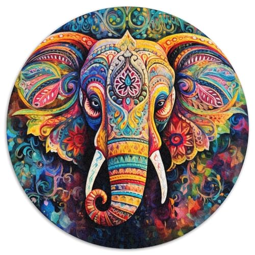 Puzzle für 1000 Teile, Psychedelischer Elefant, 1000-teiliges Puzzle für Erwachsene, unmögliche pädagogische Heimdekoration, Spiele und Geschenke (67,5 x 67,5 cm) von LGSHENG