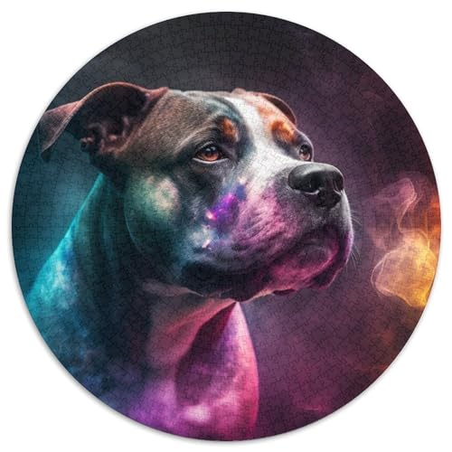 Puzzle für 1000 Teile, Staffordshire Bull Terrier, anspruchsvolle Puzzles, ideal für Liebhaber, perfektes Weihnachts-, Neujahrs- und Valentinstagsgeschenk, 67,5 x 67,5 cm Puzzle für 1000 Teile, Staffordshire Bull Terrier, anspruchsvolle Puzzles, ideal für Liebhaber, perfektes Weihnachts-, Neujahrs- und Valentinstagsgeschenk, 67,5 x 67,5 cm von LGSHENG