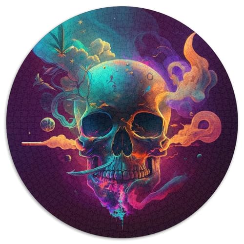 Puzzle für 1000 Teile, Totenkopf, 1000-teiliges Puzzle für Erwachsene, unmögliche pädagogische Heimdekoration, Spiele und Geschenke (67,5 x 67,5 cm) von LGSHENG
