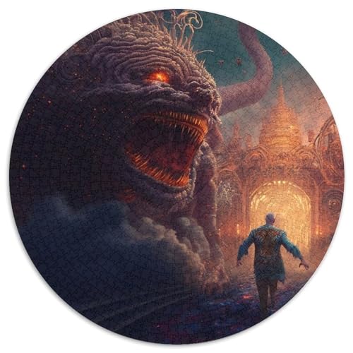 Puzzle für 1000 Teile, exotisches Monster, rund, aus Pappe, fördert die Hand-Auge-Koordination, 67,5 x 67,5 cm Puzzle für 1000 Teile, exotisches Monster, rund, aus Pappe, fördert die Hand-Auge-Koordination, 67,5 x 67,5 cm von LGSHENG