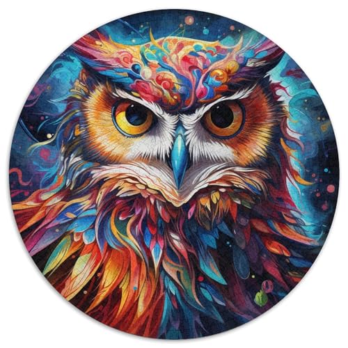 Puzzle für 1000 Teile, psychedelische Eule, 1000-teiliges Puzzle für Erwachsene, unmögliche pädagogische Heimdekoration, Spiele und Geschenke (67,5 x 67,5 cm) von LGSHENG