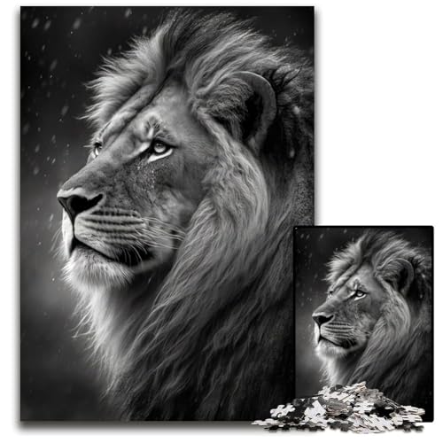 Puzzle für Erwachsene, 1000 Teile, „Regenlöwe“-Puzzle, farbenfrohe Heimdekoration und interaktives Familienspiel, 26x38cm von LGSHENG