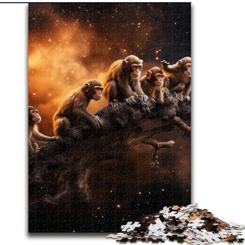 Puzzle für Erwachsene, 1000 Teile, Affen-Puzzle, anspruchsvolles Denkspiel für Teenager, perfekt als Heimdekoration oder Geschenk (Größe: 50x75cm) von LGSHENG