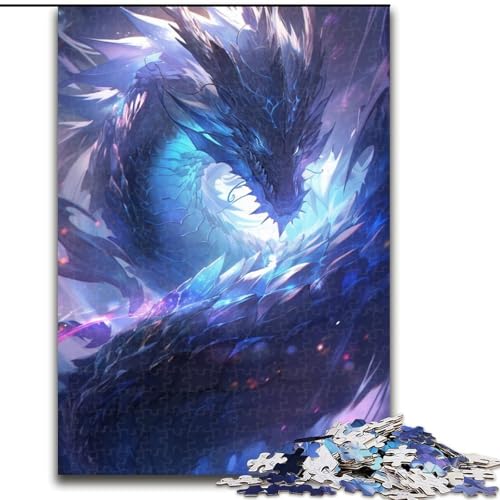 Puzzle für Erwachsene, 1000 Teile, Anime-Art-Drachen-Puzzle, perfekt für Familienspaß an Weihnachten, Thanksgiving, Geburtstagen und Ostern (Größe: 50x75cm) von LGSHENG