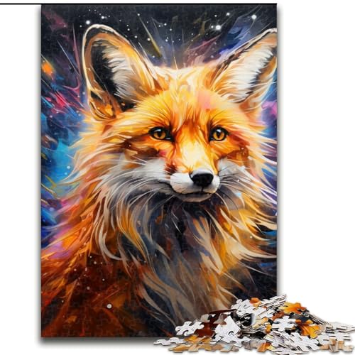 Puzzle für Erwachsene, 1000 Teile, Art Fox Puzzle, Spiel für Erwachsene, Geschenk, interaktives Familienspiel, Gehirn-Herausforderung, Geschenk (Größe: 50x75cm) von LGSHENG