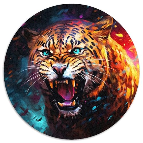 Puzzle für Erwachsene, 1000 Teile, Art Leopard, rund, Denksportspiel, interaktives Familienspiel, geeignet für Kinder ab 14 Jahren, 67,5 x 67,5 cm Puzzle für Erwachsene, 1000 Teile, Art Leopard, rund, Denksportspiel, interaktives Familienspiel, geeignet für Kinder ab 14 Jahren, 67,5 x 67,5 cm von LGSHENG