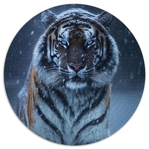 Puzzle für Erwachsene, 1000 Teile, Art Tigers, Kartonpuzzle, perfekt für Halloween, Weihnachten, Geburtstagsgeschenk, 67,5 x 67,5 cm von LGSHENG