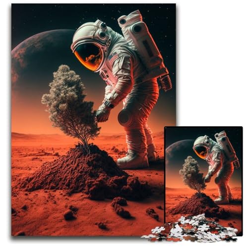 Puzzle für Erwachsene, 1000 Teile, Astronaut im Weltraum, Baum-Puzzle, farbenfrohe Heimdekoration und interaktives Familienspiel, 26x38cm Puzzle für Erwachsene, 1000 Teile, Astronaut im Weltraum, Baum-Puzzle, farbenfrohe Heimdekoration und interaktives Familienspiel, 26x38cm von LGSHENG