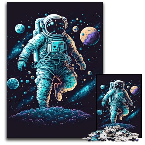 Puzzle für Erwachsene, 1000 Teile, Astronaut im Weltraum, Puzzle für Erwachsene, schwieriges Denkspiel für Jugendliche, 50x75cm von LGSHENG