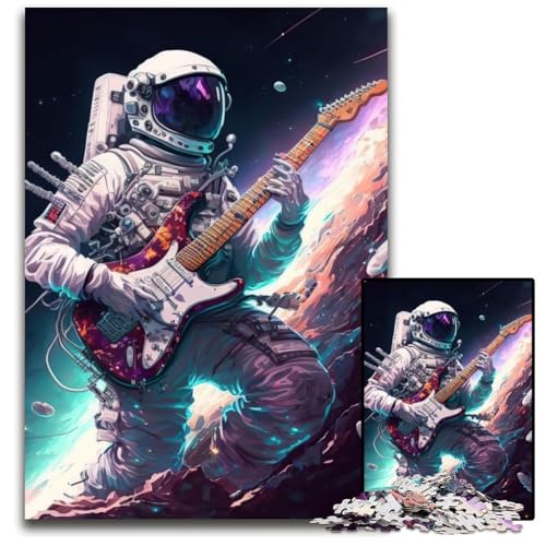 Puzzle für Erwachsene, 1000 Teile, Astronaut spielt Gitarre, Unmögliches Puzzle für Erwachsene, Ideal für Familienspaß, Entspannung, 26x38cm Puzzle für Erwachsene, 1000 Teile, Astronaut spielt Gitarre, Unmögliches Puzzle für Erwachsene, Ideal für Familienspaß, Entspannung, 26x38cm von LGSHENG