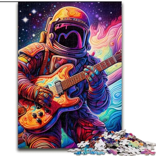 Puzzle für Erwachsene, 1000 Teile, Astronauten-Gitarren-Puzzle, anspruchsvolles Denkspiel für Teenager, perfekt als Heimdekoration oder Geschenk (Größe: 26x38cm) von LGSHENG