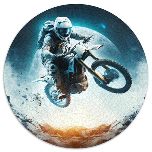 Puzzle für Erwachsene, 1000 Teile, Astronauten-Motorrad, runde Papppuzzles, Muttertag, Geburtstage, Weihnachten, 67,5 x 67,5 cm Puzzle für Erwachsene, 1000 Teile, Astronauten-Motorrad, runde Papppuzzles, Muttertag, Geburtstage, Weihnachten, 67,5 x 67,5 cm von LGSHENG
