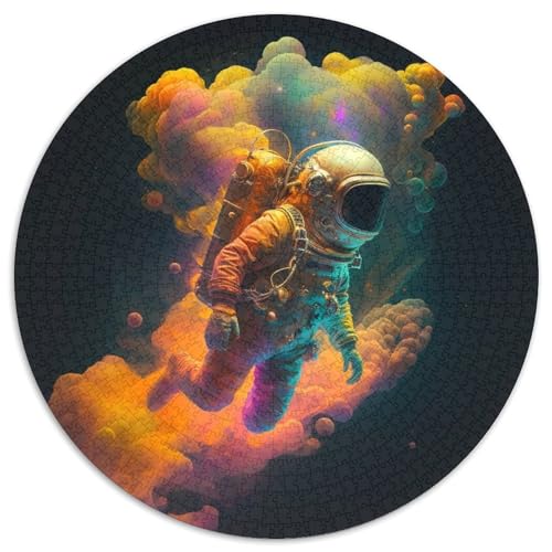 Puzzle für Erwachsene, 1000 Teile, Astronauten-Puzzle aus Pappe, perfekt für Halloween, Weihnachten, Geburtstagsgeschenk, 67,5 x 67,5 cm von LGSHENG