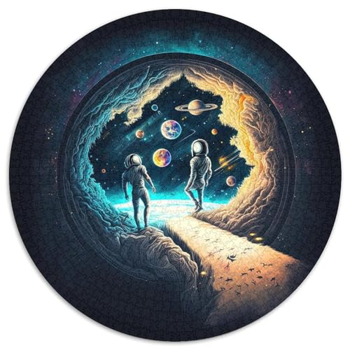 Puzzle für Erwachsene, 1000 Teile, Astronauten-Rundpuzzle, Denksportspiel, interaktives Familienspiel, geeignet für Kinder ab 14 Jahren, 67,5 x 67,5 cm Puzzle für Erwachsene, 1000 Teile, Astronauten-Rundpuzzle, Denksportspiel, interaktives Familienspiel, geeignet für Kinder ab 14 Jahren, 67,5 x 67,5 cm von LGSHENG