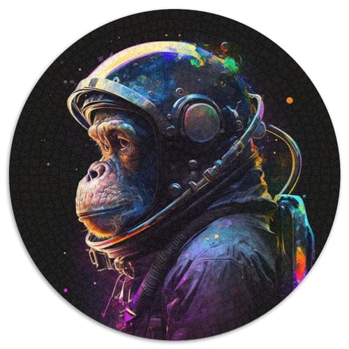 Puzzle für Erwachsene, 1000 Teile, Astronauten-Schimpansen-Puzzle aus Pappe, Denkspiel für Teenager, 67,5 x 67,5 cm von LGSHENG
