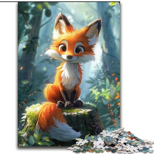 Puzzle für Erwachsene, 1000 Teile, Baby-Fuchs-Puzzle, interaktives Familienspiel, DIY-Heimdekor, Gehirn-Herausforderung, Geschenk (Größe: 26x38cm) von LGSHENG