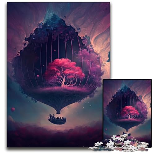 Puzzle für Erwachsene, 1000 Teile, Ballon im Weltraum, Puzzle für Erwachsene, hochschwieriges Denkspiel für Jugendliche, 26x38cm von LGSHENG