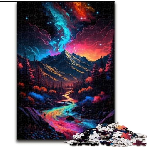 Puzzle für Erwachsene, 1000 Teile, Berglandschaftspuzzle, pädagogisches Denkspiel, künstlerische Heim- und Bürodekoration, ab 14 Jahren (Größe: 26x38cm) von LGSHENG