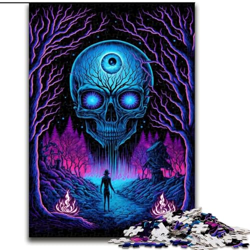 Puzzle für Erwachsene, 1000 Teile, Black Light Inception Puzzle, ideal für Teenager und Sammler, Reisegeschenk, Familienaktivität (Größe: 26x38cm) von LGSHENG