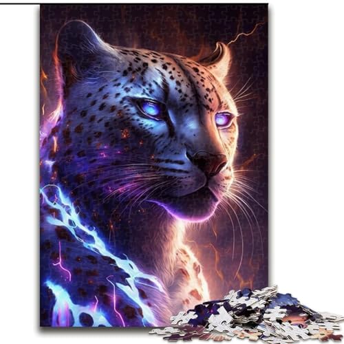 Puzzle für Erwachsene, 1000 Teile, Blitz-Leoparden-Puzzle, Familienbindungsaktivität, einzigartiges Geschenk für Feiertage und Geburtstage (Größe: 50x75cm) von LGSHENG
