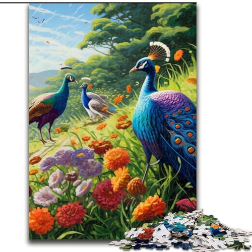 Puzzle für Erwachsene, 1000 Teile, Blumen, Vögel, anspruchsvolles Denkspiel, Familienaktivität, Heimdekoration, (Größe: 50x75cm) von LGSHENG