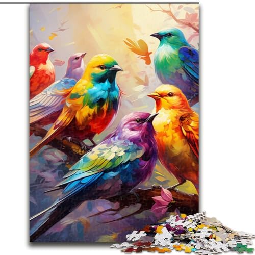 Puzzle für Erwachsene, 1000 Teile, Blumen, Vögel, anspruchsvolles Denkspiel, Familienaktivität, Heimdekoration, (Größe: 50x75cm) von LGSHENG