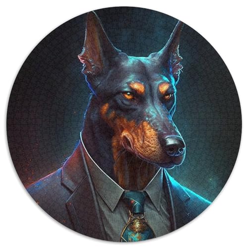 Puzzle für Erwachsene, 1000 Teile, Boss Dobermann, Papppuzzle, Denkspiel für Teenager, 67,5 x 67,5 cm Puzzle für Erwachsene, 1000 Teile, Boss Dobermann, Papppuzzle, Denkspiel für Teenager, 67,5 x 67,5 cm von LGSHENG