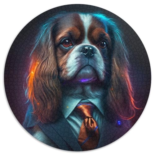 Puzzle für Erwachsene, 1000 Teile, Boss Dog, rund, Denksportaufgabe, interaktives Familienspiel, geeignet für Kinder ab 14 Jahren, 67,5 x 67,5 cm Puzzle für Erwachsene, 1000 Teile, Boss Dog, rund, Denksportaufgabe, interaktives Familienspiel, geeignet für Kinder ab 14 Jahren, 67,5 x 67,5 cm von LGSHENG