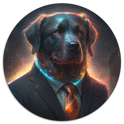 Puzzle für Erwachsene, 1000 Teile, Boss Labrador, rund, Denksportspiel, interaktives Familienspiel, geeignet für Kinder ab 14 Jahren, 67,5 x 67,5 cm Puzzle für Erwachsene, 1000 Teile, Boss Labrador, rund, Denksportspiel, interaktives Familienspiel, geeignet für Kinder ab 14 Jahren, 67,5 x 67,5 cm von LGSHENG