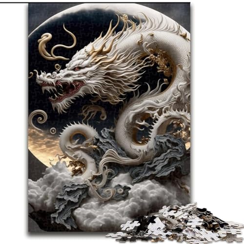 Puzzle für Erwachsene, 1000 Teile, Brave Dragon, anspruchsvolles Denkspiel für Teenager, perfekt als Heimdekoration oder Geschenk (Größe: 26x38cm) von LGSHENG