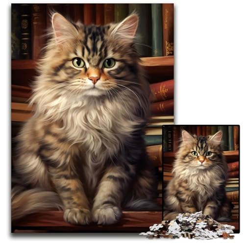 Puzzle für Erwachsene, 1000 Teile, Buch, Katzen-Puzzle, farbenfrohe Heimdekoration und interaktives Familienspiel, 26x38cm Puzzle für Erwachsene, 1000 Teile, Buch, Katzen-Puzzle, farbenfrohe Heimdekoration und interaktives Familienspiel, 26x38cm von LGSHENG