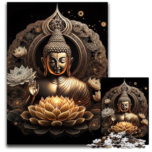 Puzzle für Erwachsene, 1000 Teile, Buddha-Puzzle für Erwachsene, schwieriges Denkspiel für Jugendliche, 50x75cm von LGSHENG