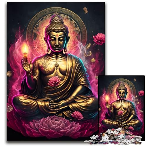 Puzzle für Erwachsene, 1000 Teile, Buddha-Puzzle für Erwachsene, schwieriges Denkspiel für Jugendliche, 50x75cm Puzzle für Erwachsene, 1000 Teile, Buddha-Puzzle für Erwachsene, schwieriges Denkspiel für Jugendliche, 50x75cm von LGSHENG