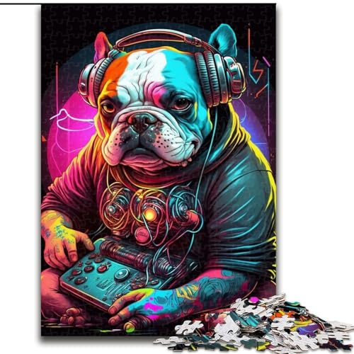 Puzzle für Erwachsene, 1000 Teile, Bulldog-Puzzle, pädagogisches Denkspiel, künstlerische Heim- und Bürodekoration, ab 14 Jahren (Größe: 26x38cm) von LGSHENG