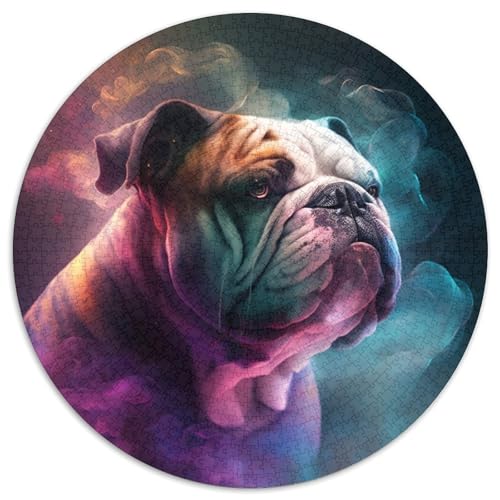 Puzzle für Erwachsene, 1000 Teile, Bulldoggennebel, Kartonpuzzle, perfekt für Halloween, Weihnachten, Geburtstagsgeschenk, 67,5 x 67,5 cm von LGSHENG