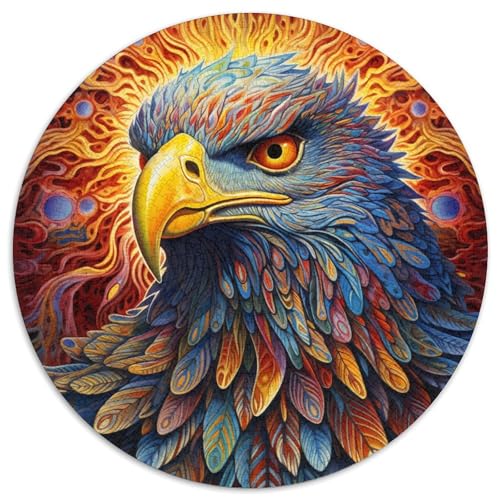 Puzzle für Erwachsene, 1000 Teile, Bunte Adler-Rundpuzzles, anspruchsvolles Denkspiel für Teenager, perfekt als Heimdekoration oder Geschenk (67,5 x 67,5 cm) von LGSHENG