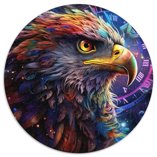 Puzzle für Erwachsene, 1000 Teile, Bunte Adler-Rundpuzzles, anspruchsvolles Denkspiel für Teenager, perfekt als Heimdekoration oder Geschenk (67,5 x 67,5 cm) von LGSHENG