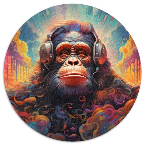 Puzzle für Erwachsene, 1000 Teile, Bunte Gorillas, Familienaktivitätsspiel für Teenager, anspruchsvolles Denkspiel (67,5 x 67,5 cm) von LGSHENG
