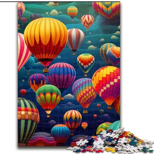 Puzzle für Erwachsene, 1000 Teile, Bunte Heißluftballons, anspruchsvolles Denkspiel, Familienaktivität, Heimdekoration, (Größe: 50x75cm) von LGSHENG