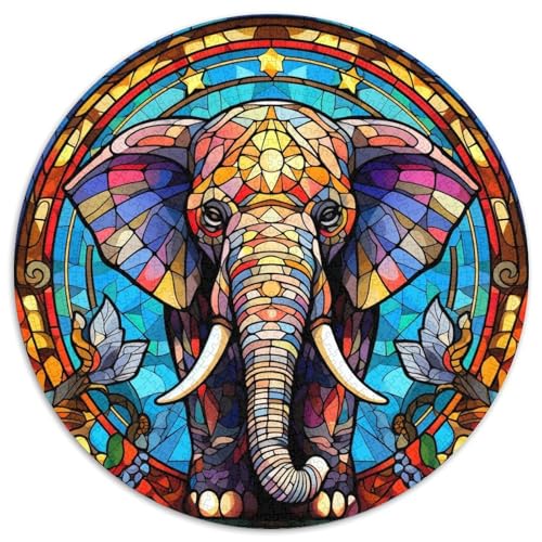 Puzzle für Erwachsene, 1000 Teile, Buntglas-Hirsch, 1000-teiliges Puzzle für Erwachsene, ideales Weihnachts- oder Geburtstagsgeschenk, Partyspiel-Spielzeug (67,5 x 67,5 cm) von LGSHENG